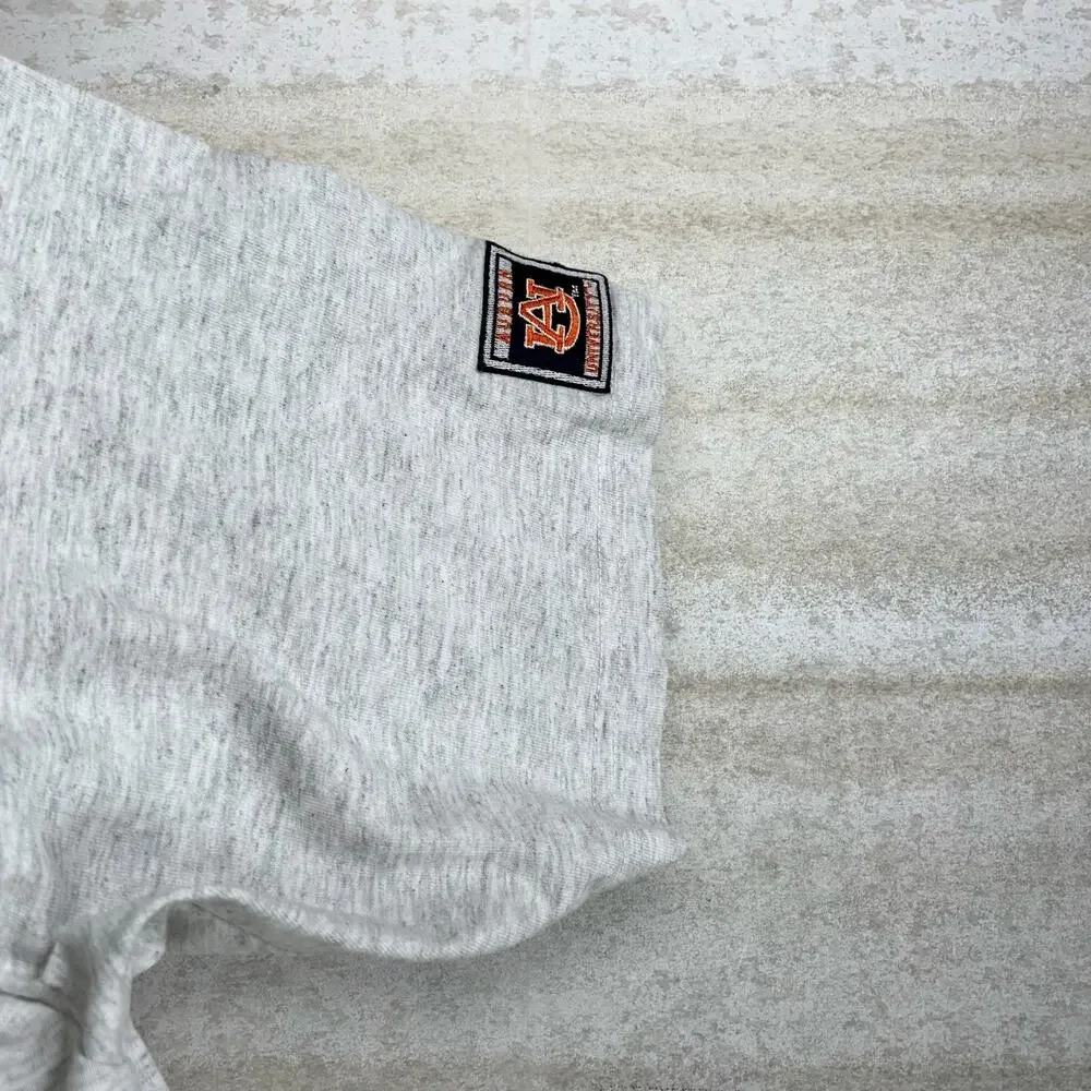 Vintage Auburn Shirt Grey Cotton Short Sleeve 90s_3
